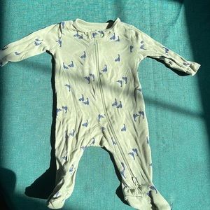 0-3 months baby boy footsie pjs
